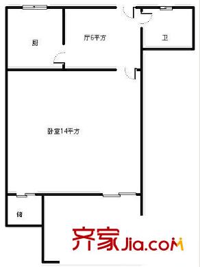 齊一小區(qū)戶型圖 戶型圖 1室1廳1衛(wèi)1廚