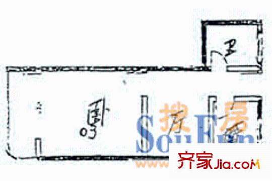 羅繡公寓戶(hù)型圖1室1廳1衛(wèi)1廚