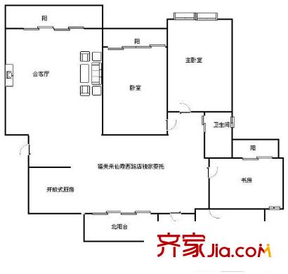虹康花苑二期 4室 户型图