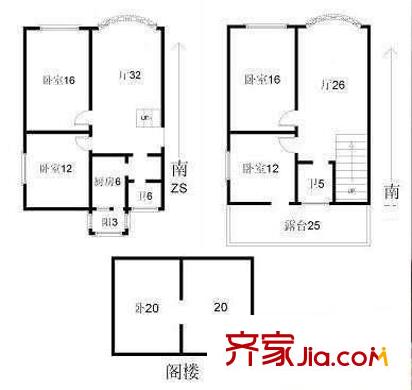 虹康花苑二期 4室 户型图