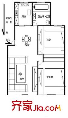 淞虹公寓户型图户型图 2室2厅1卫1厨