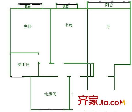 郁庭峰 3室 户型图