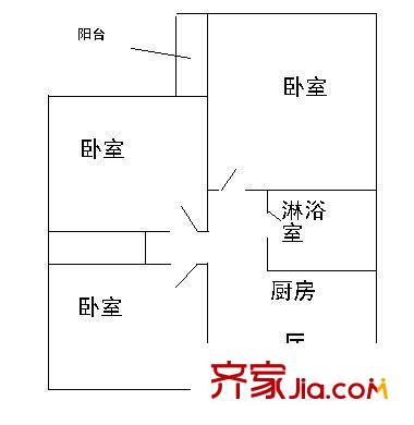 桂林苑户型图 户型图 1室1厅1卫1厨