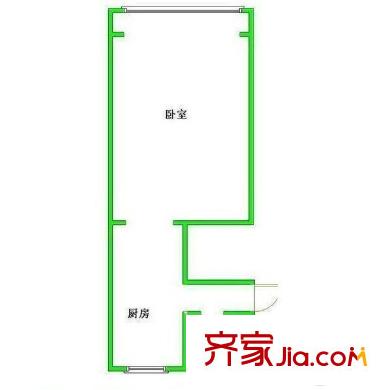 濰坊十村 2室 戶型圖