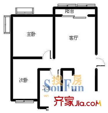 上海 申良花园2室 户型图