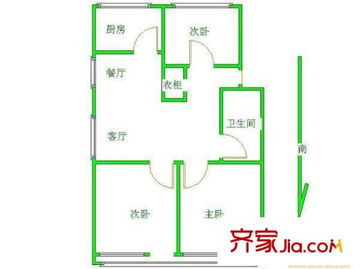 申良花园 3室 户型图