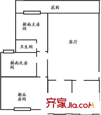 程桥二村户型图户型图 3室1厅2卫1厨
