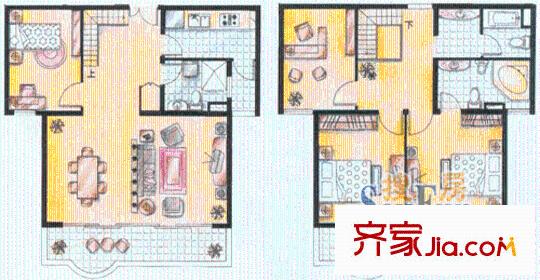 上海 圣约翰名邸3室户型图