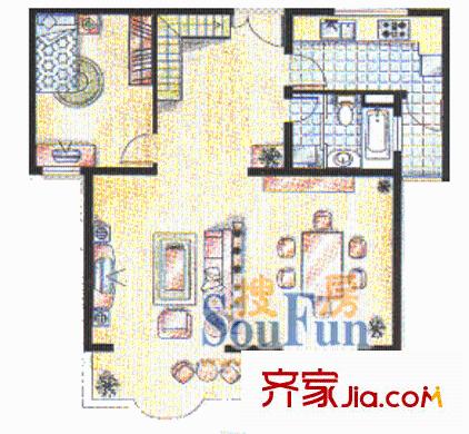 上海 圣约翰名邸1室户型图