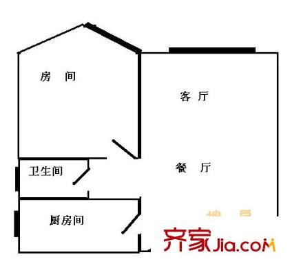 上海 利星国际广场1室 户型图