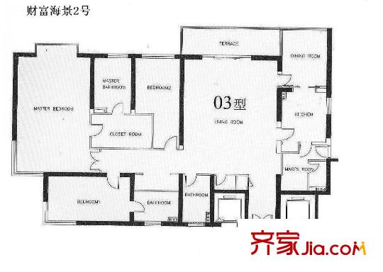 財(cái)富海景花園 0室 戶型圖