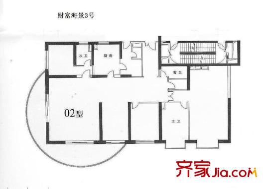 財(cái)富海景花園 0室 戶型圖