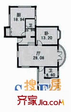 上海 强生花苑 户型图