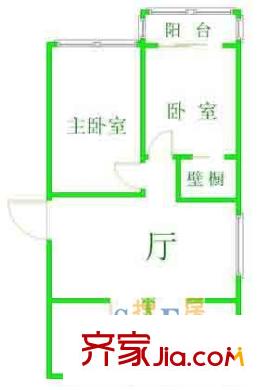 上海 海宏大廈2室 戶型圖