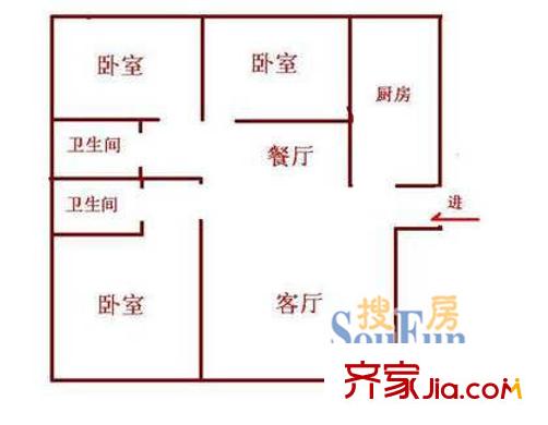 上海 上房金豐苑 戶型圖