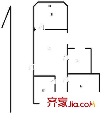 綠茵苑戶型圖戶型圖 2室1廳1衛(wèi)1廚