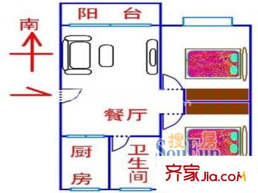 金榜世家五期户型图上海 金榜五期 户型图 2室2厅1卫1厨