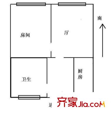 東錦苑戶型圖戶型圖 1室1廳1衛(wèi)1廚