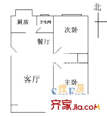 上海 錦麗新苑2室 戶型圖