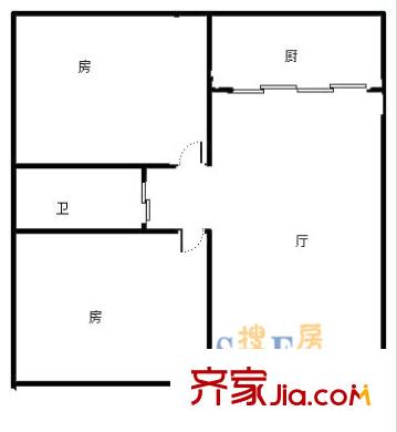 上海 錦麗新苑2室 戶型圖