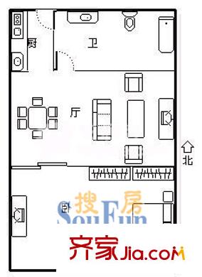 沧源小区户型图111 户型图 1室1厅1卫1厨
