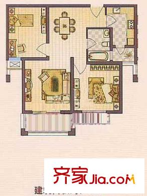 保利金爵公寓 0室 戶型圖