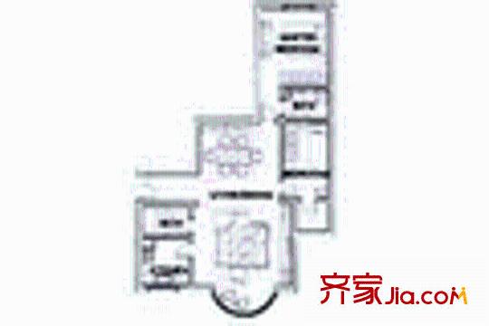 爵士大廈戶(hù)型圖2室2廳1衛(wèi)1廚