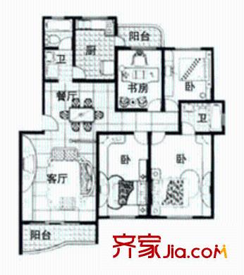 碧林湾 4室 户型图