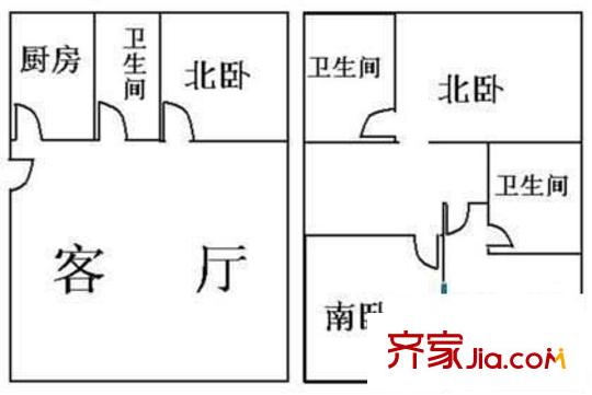新时代景庭户型图户型图 4室2厅2卫1厨