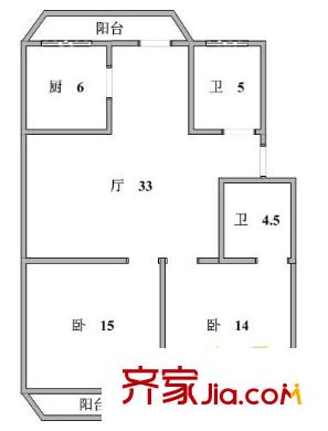 上海 罗阳二村 户型图