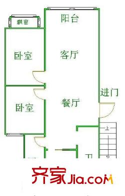 南國龍苑戶型圖戶型圖 3室2廳1衛(wèi)1廚