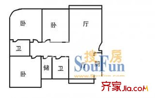 上海 城市經(jīng)典銘筑 戶型圖322--