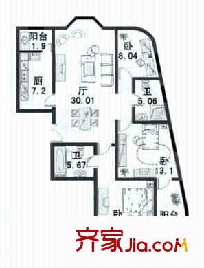 上海 涵樂(lè)園 戶(hù)型圖