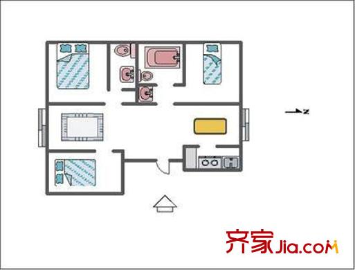 上海 虹桥中洋公寓 户型图