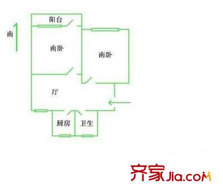 金禾新苑 2室 戶型圖