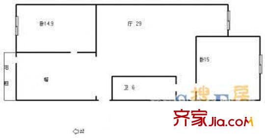 建中路126弄小區(qū)戶型圖上海 建中路126弄 戶型圖 2室1廳1衛(wèi)1廚