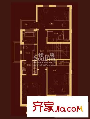 萬(wàn)科金色里程戶型圖別墅臥室2 2室2衛(wèi)