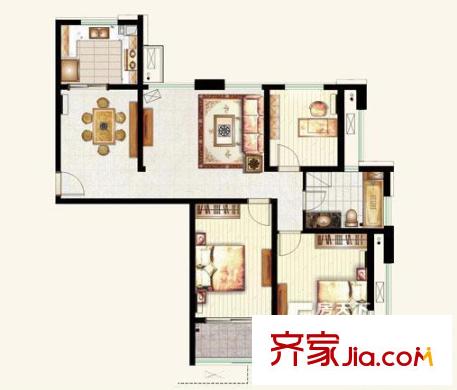 萬(wàn)科金色公館戶型圖戶型圖 4室2廳2衛(wèi)1廚