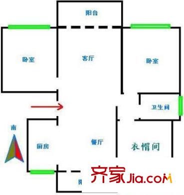 龙柏四村2室2厅1卫1厨