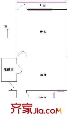 龙柏四村1室1厅1卫1厨