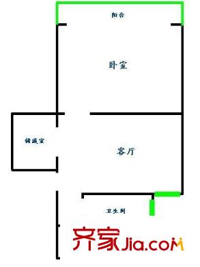 龙柏四村户型图户型图 1室1厅1卫1厨