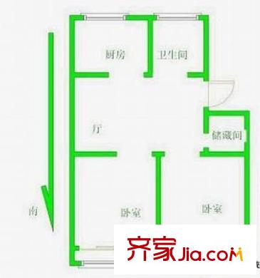 光鴻苑 2室 戶型圖