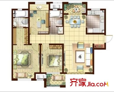光鴻苑 4室 戶型圖