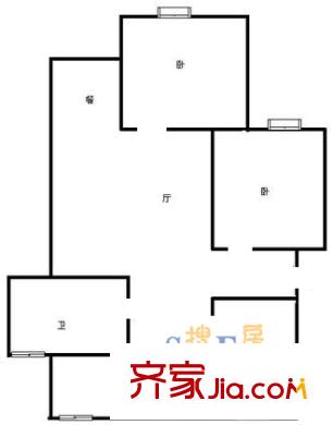 上海 紅楓苑3室 戶型圖