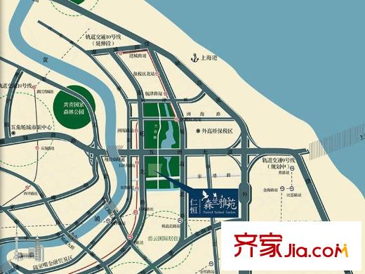 仁恒森蘭雅苑三期交通圖