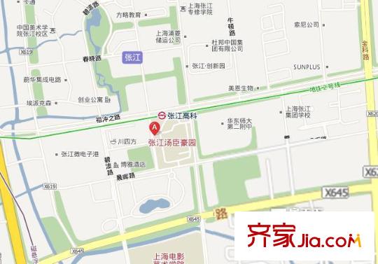 張江湯臣豪園交通圖