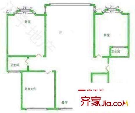 金色航城海鑫苑 4室 戶型圖