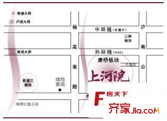 綠地上河院交通圖