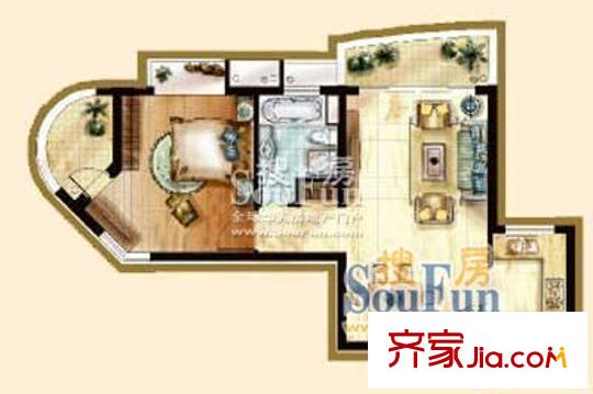 大華錦繡華城第19街區(qū)戶型圖121 戶型圖 1室2廳1衛(wèi)1廚