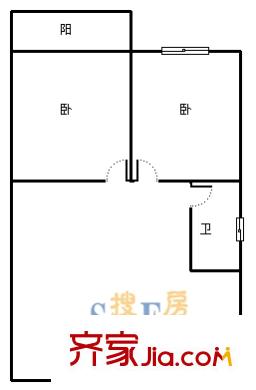 上海 南方新村 2室 户型图